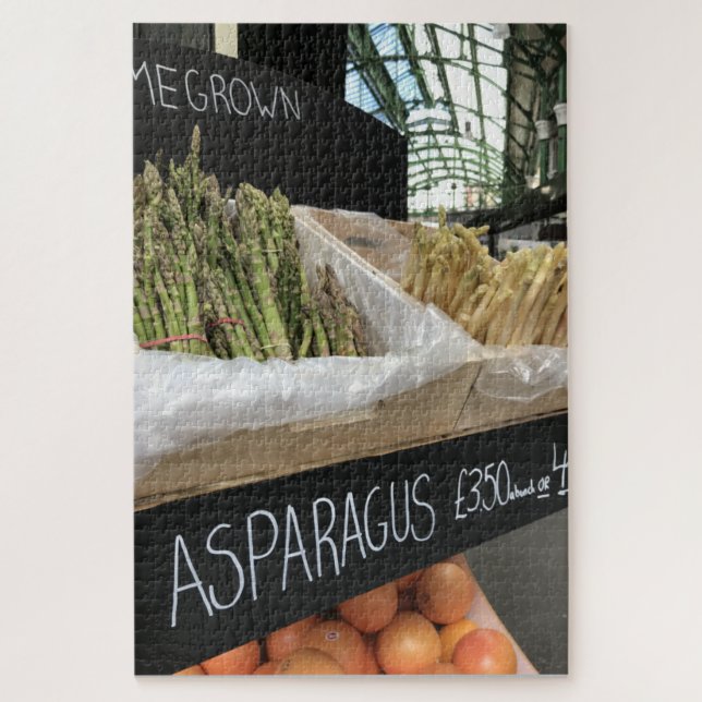 Asparagus For Sale, Borough Market, London, UK Jigsaw Puzzle (Vertical)
