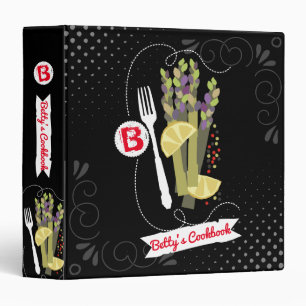 Asparagus fork lemon recipe cookbook binder