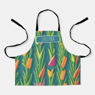 Asparagus Geometric Colourful Personalized Pattern Apron