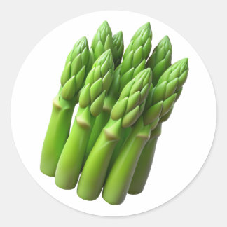 Asparagus Plastic 3D – Glossy Round Label