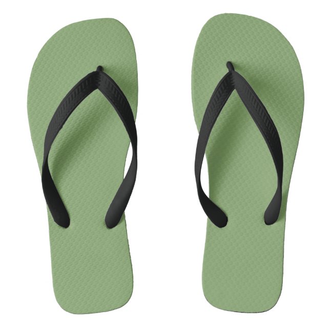 Asparagus (solid colour) flip flops (Footbed)