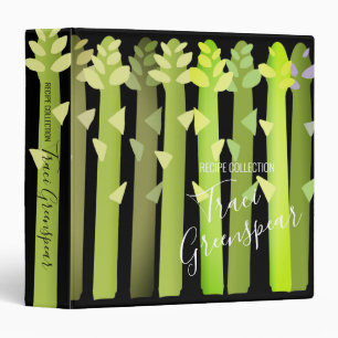 Asparagus spears personalized recipe cookbook binder