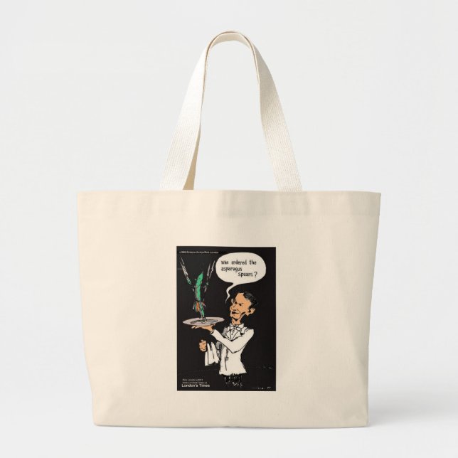 Asparagus Speers Funny Gifts Tees Mugs & More Large Tote Bag (Front)