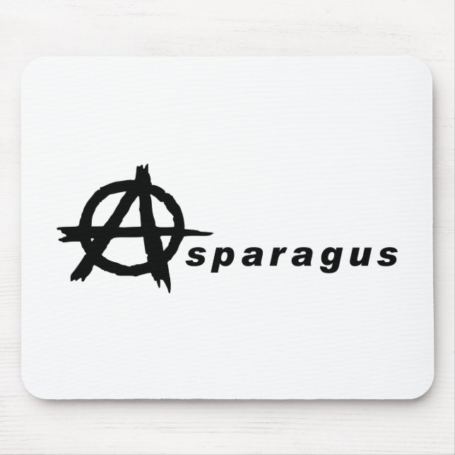 Asparagus with Anarchy Symbol Mouse Pad (Front)