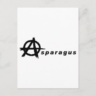 Asparagus with Anarchy Symbol Postcard