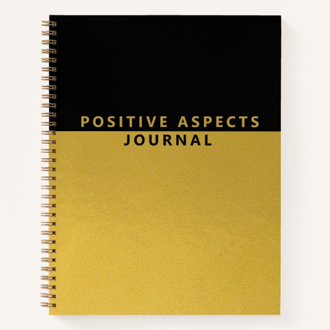 Aspects positifs Minimaliste Gold Foil Journal (Devant)