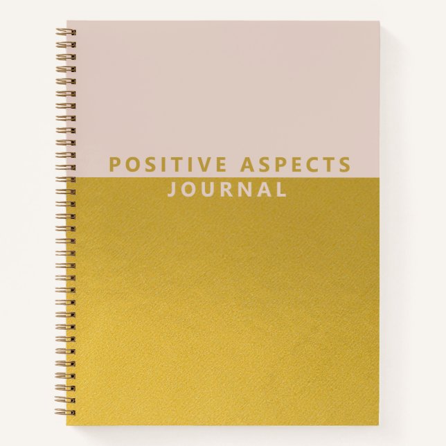 Aspects positifs Minimaliste Gold Foil Journal (Devant)