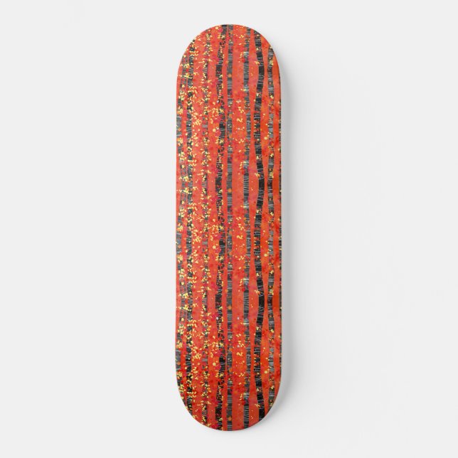 Aspen Birch Tree Forest Pattern Skateboard (Front)
