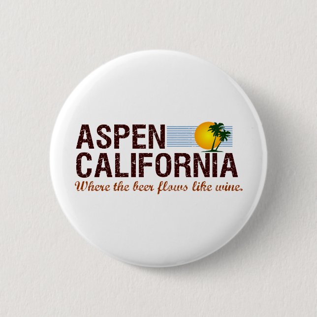 Aspen California 2 Inch Round Button (Front)