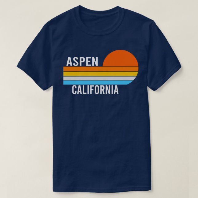 Aspen California Vintage Sunset T-Shirt (Design Front)