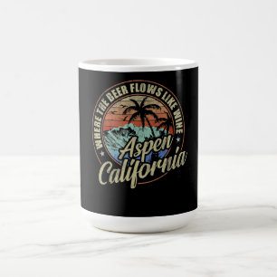 aspen california where beer flows like wine coffee mug