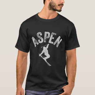 Aspen Co Ski Colorado Cool Aspen Skiing Co Winter T-Shirt