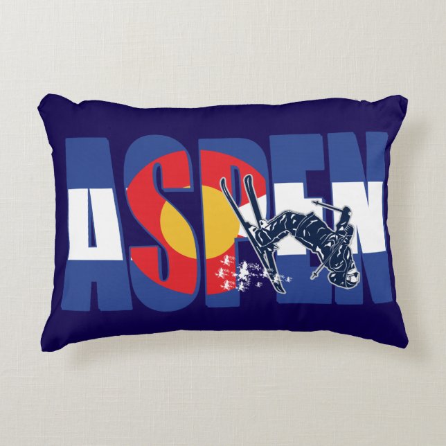 Aspen Colorado  Accent Pillow (Front)