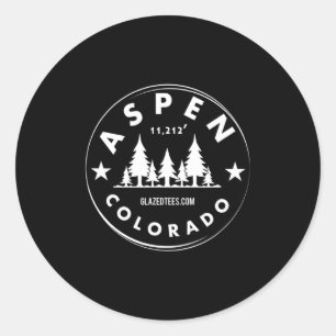 Aspen colorado - big mountain forest classic round sticker