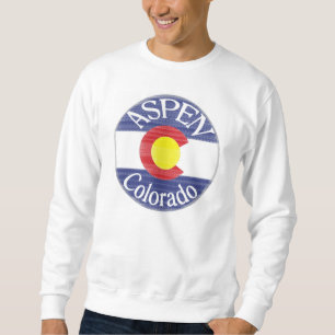 Aspen Colorado circle flag guys sweatshirt