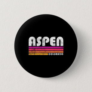 Aspen Colorado Co Mountain Skiing Vintage 80s Aspe 2 Inch Round Button
