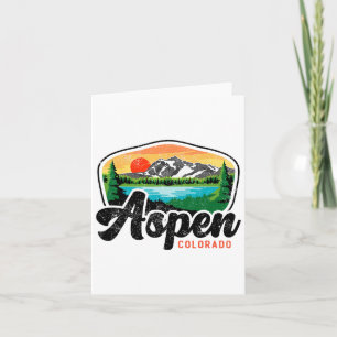 Aspen Colorado Co Mountain Skiing Vintage 80s Aspe Card