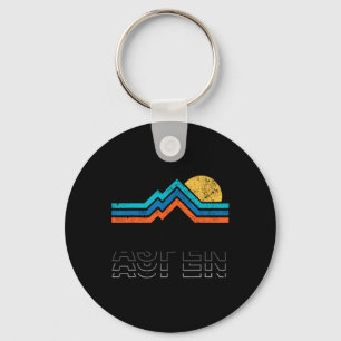 Aspen Colorado Co Mountain Skiing Vintage 80s Aspe Keychain