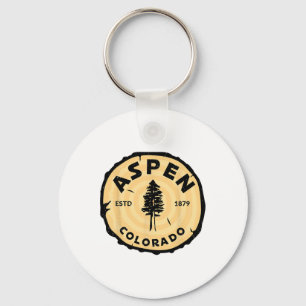 Aspen Colorado Co Mountain Skiing Vintage 80s Aspe Keychain