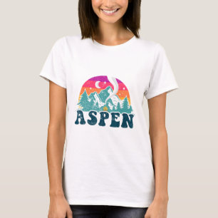 Aspen Colorado Co Mountain Skiing Vintage 80s Aspe T-Shirt