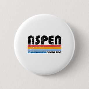 Aspen Colorado Co Mountain Skiing Vintage Aspen Sk 2 Inch Round Button