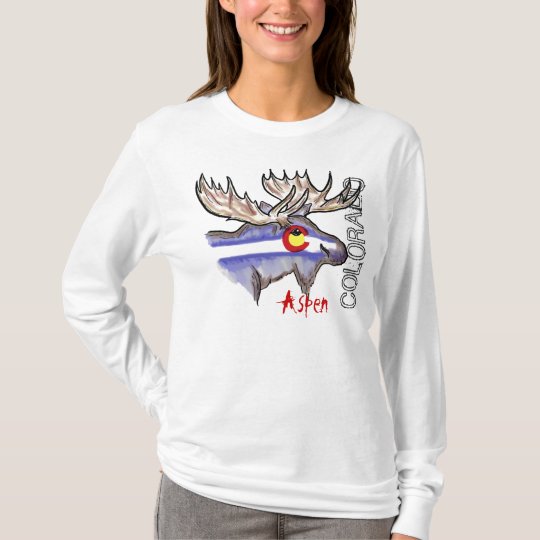 Aspen Colorado elk ladies hoodie