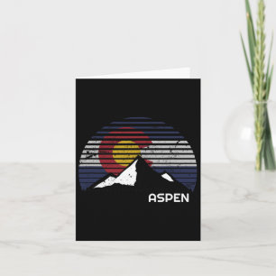 Aspen Colorado Flag - Co Bluebird Day Mountain  Card