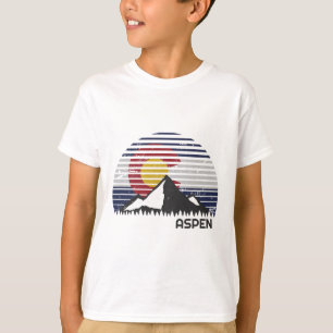 Aspen Colorado Flag - Co Mountain  T-Shirt