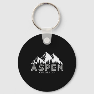 Aspen Colorado Mountain Ski Skiing Vacation Trip W Keychain