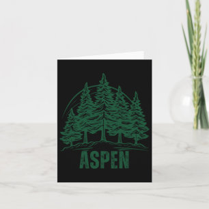 Aspen Colorado Mountains Ski Pine Tree Outdoor Usa Card