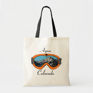 Aspen Colorado orange snow goggle bag