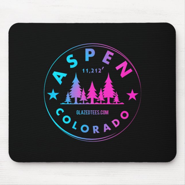 Aspen colorado - retro big mountain forest  mouse pad (Front)