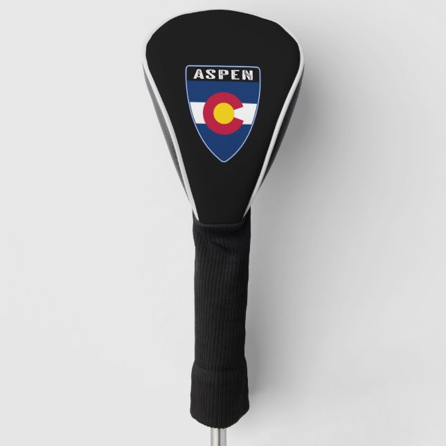 Aspen Colorado Shield Golf Head Cover (Front)