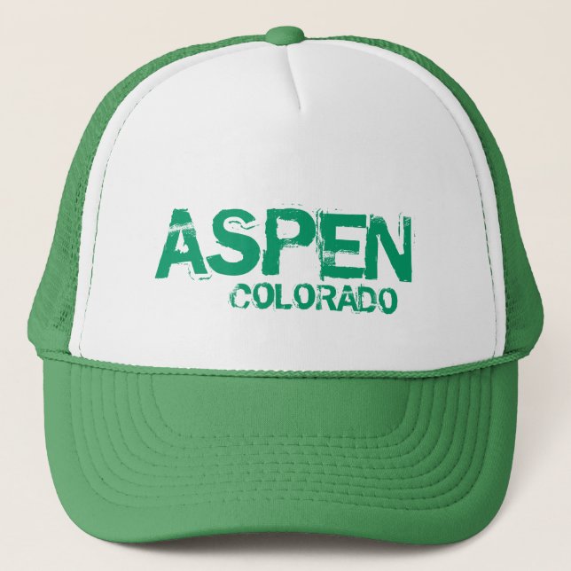 Aspen Colorado simple green hat (Front)