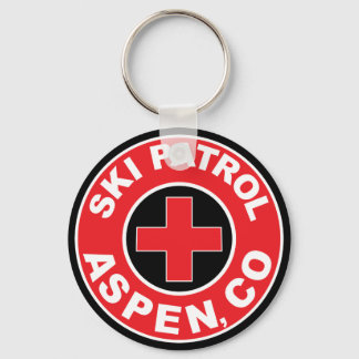 ASPEN COLORADO SKI PATROL MOUNTAINS SKIING LOGO KEYCHAIN