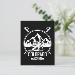 Aspen Colorado ski Postcard