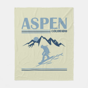 Aspen Colorado ski resort Fleece Blanket