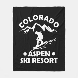 Aspen Colorado ski resort Fleece Blanket