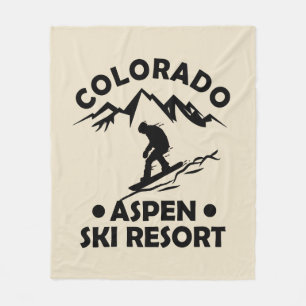 Aspen Colorado ski resort Fleece Blanket
