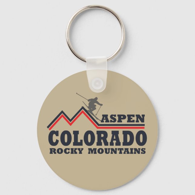 Aspen Colorado ski resort Keychain (Front)