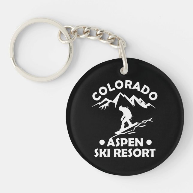 Aspen Colorado ski resort Keychain (Front)