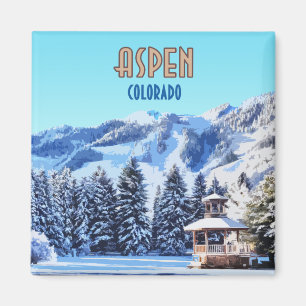 Aspen Colorado Ski Resort Mountains Magnet