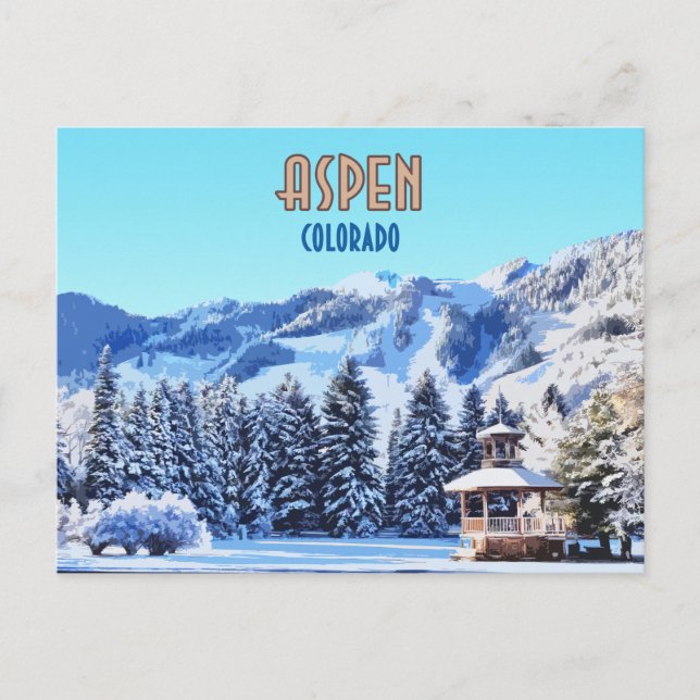 Aspen Colorado Ski Resort Mountains Postcard (Front)