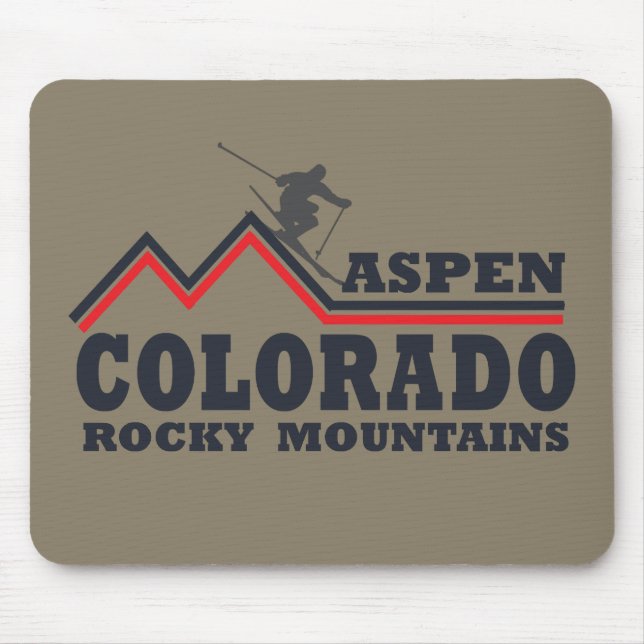 Aspen Colorado ski resort Mouse Pad (Front)