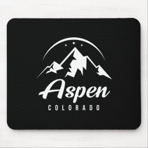 Aspen Colorado Ski Resort Skiing Snowboarding Mouse Pad