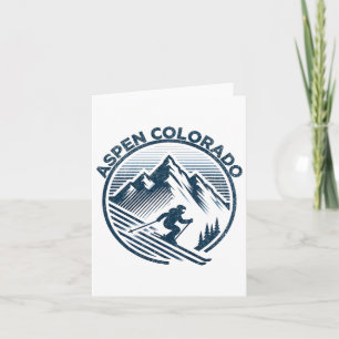 Aspen Colorado Ski Resort Winter Skiing Card