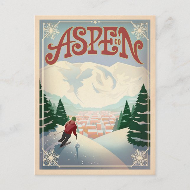 Aspen, Colorado | Ski Slopes Postcard (Front)