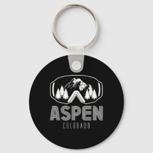 Aspen Colorado Ski Snowboard Goggles Mountain Skii Keychain