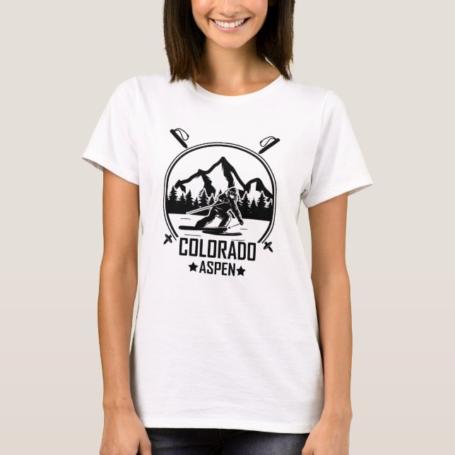 Aspen Colorado Ski T-Shirt (Front)
