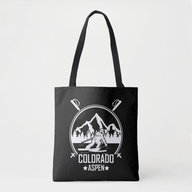 Aspen Colorado ski Tote Bag (Front)